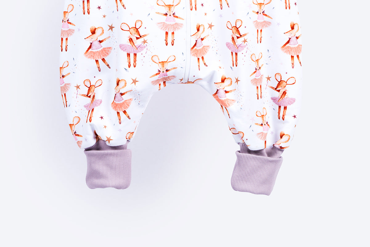 Cotton Sleeping Bag with Legs and Sleeves - Mouse Villa
