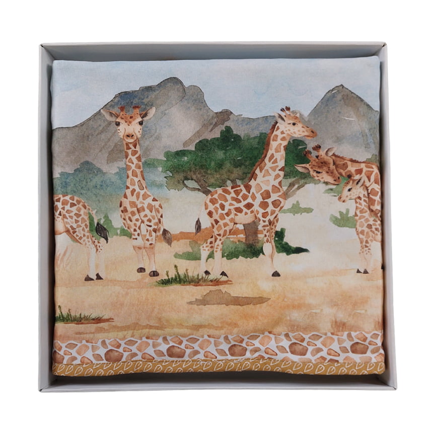 Cotton Minky Blanket 80x100cm - Giraffes