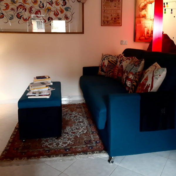 PANDORA 84 ECO, Pouf Contenitore Rettangolare in Ecopelle 84x42 h42, ,  Arketicom