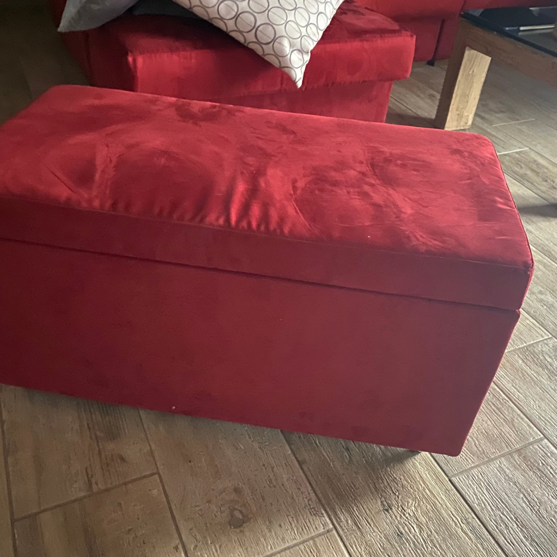 PANDORA 84 MF SWING, Pouf Contenitore Rettangolare Microfibra con Ruote 84x42 h42, ,  Arketicom