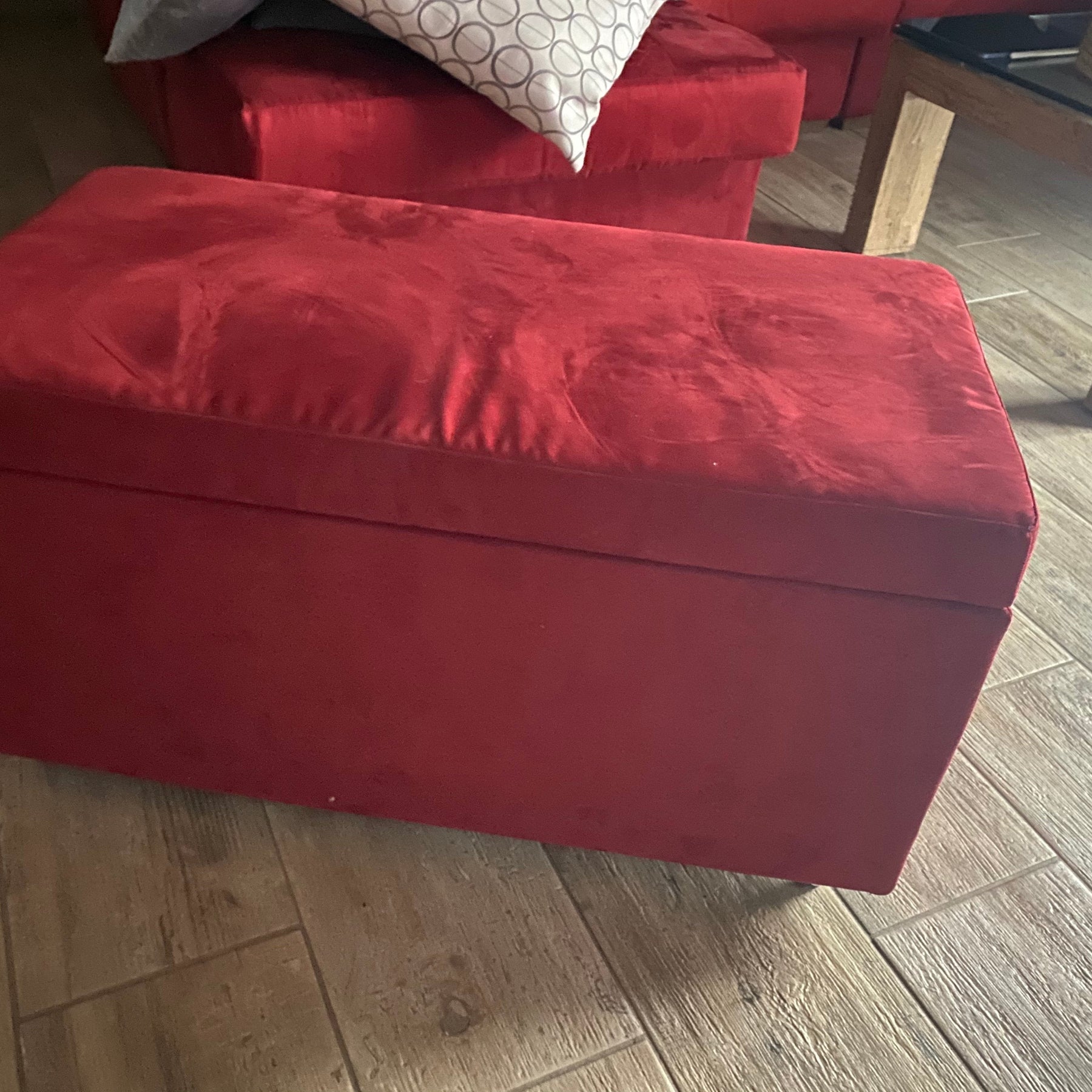 PANDORA 84 ECO, Pouf Contenitore Rettangolare in Ecopelle 84x42 h42, ,  Arketicom