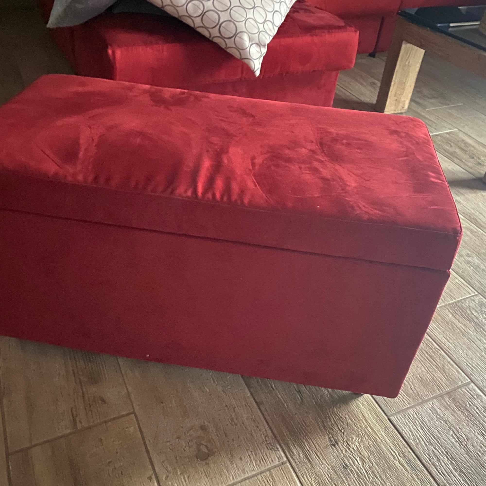 PANDORA 84 ECO, Pouf Contenitore Rettangolare in Ecopelle 84x42 h42, ,  Arketicom