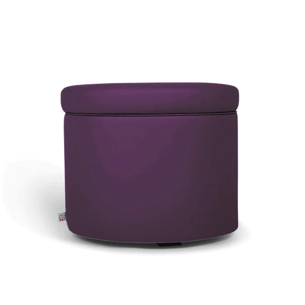 PANDORA 50 ROUND ECO, Pouf Contenitore Rotondo in Ecopelle (4312633180218)