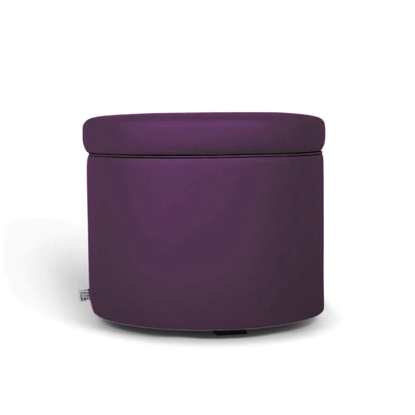PANDORA 50 ROUND ECO, Pouf Contenitore Rotondo in Ecopelle (4312633180218)