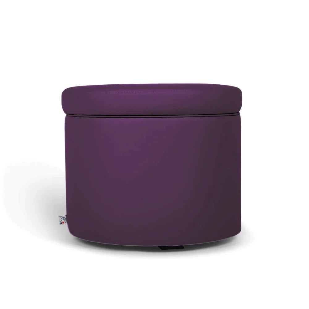 PANDORA 50 ROUND ECO, Pouf Contenitore Rotondo in Ecopelle (4312633180218)