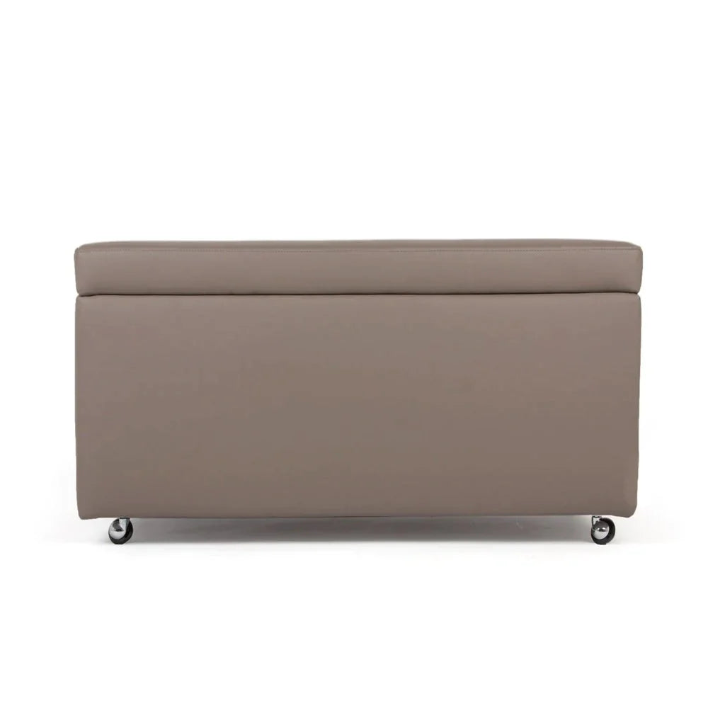 Panca Pouf contenitore in ecopelle con ruote, Arketicom Pandora Swing (2139704295493)