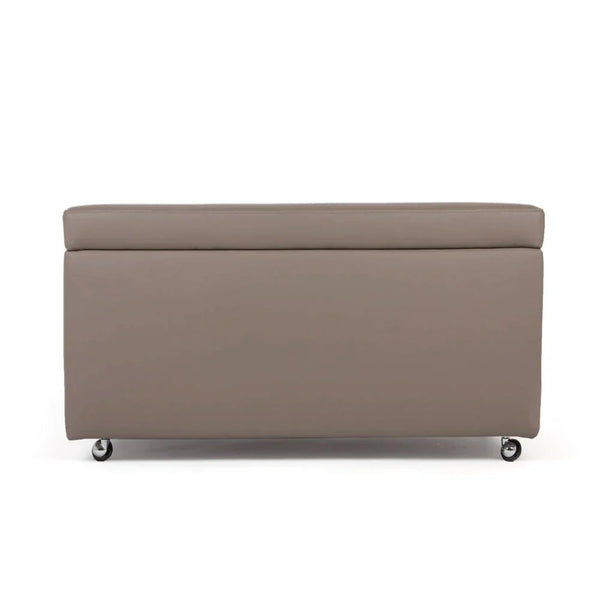 Panca Pouf contenitore in ecopelle con ruote, Arketicom Pandora Swing (2139704295493)