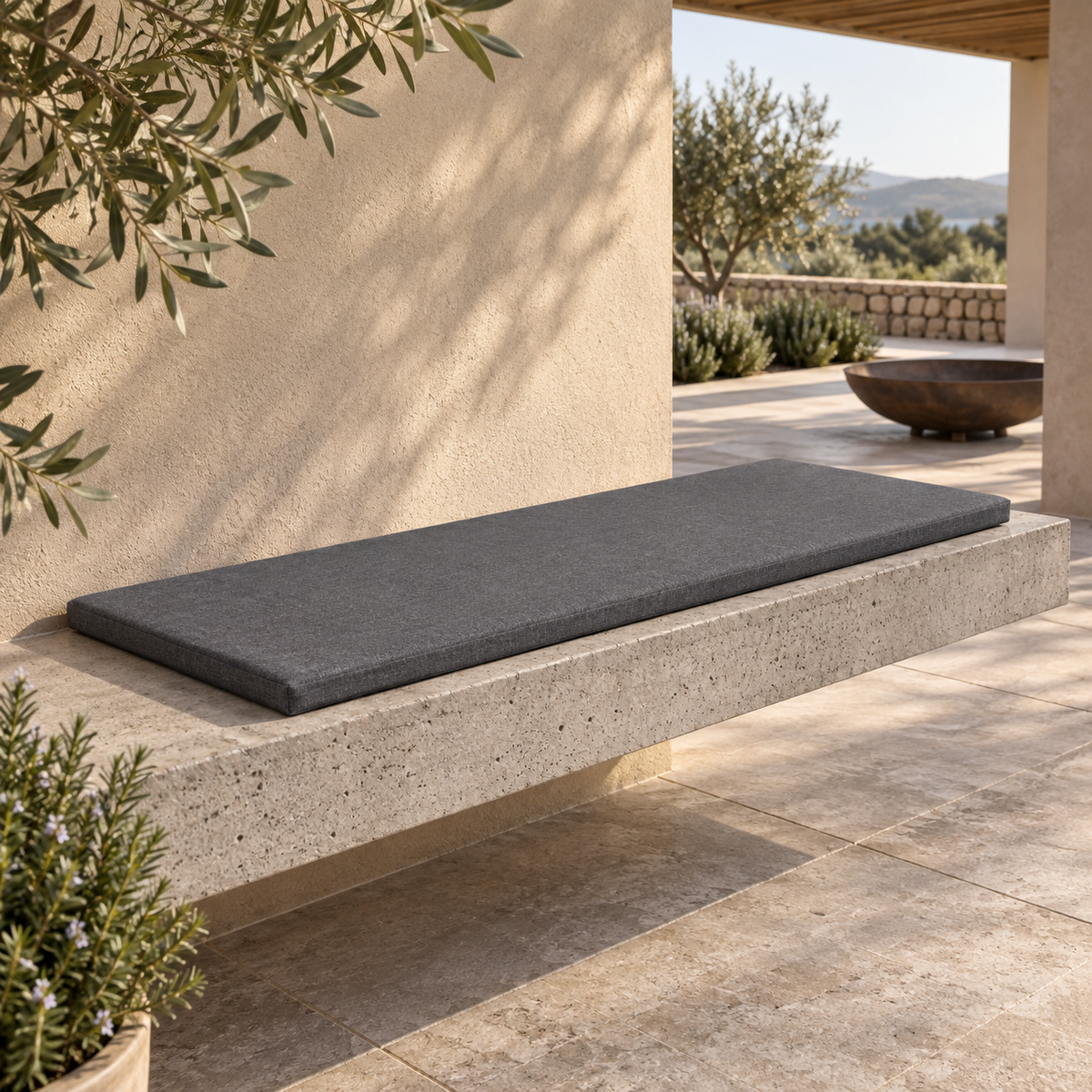PANK OUTDOOR 70, Outdoor Bench Cushion 70x40 h3