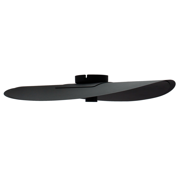 Zwart detail van de Piatto plafondlamp, elegant en modern. Perfect voor een verfijnde uitstraling in jouw interieur.