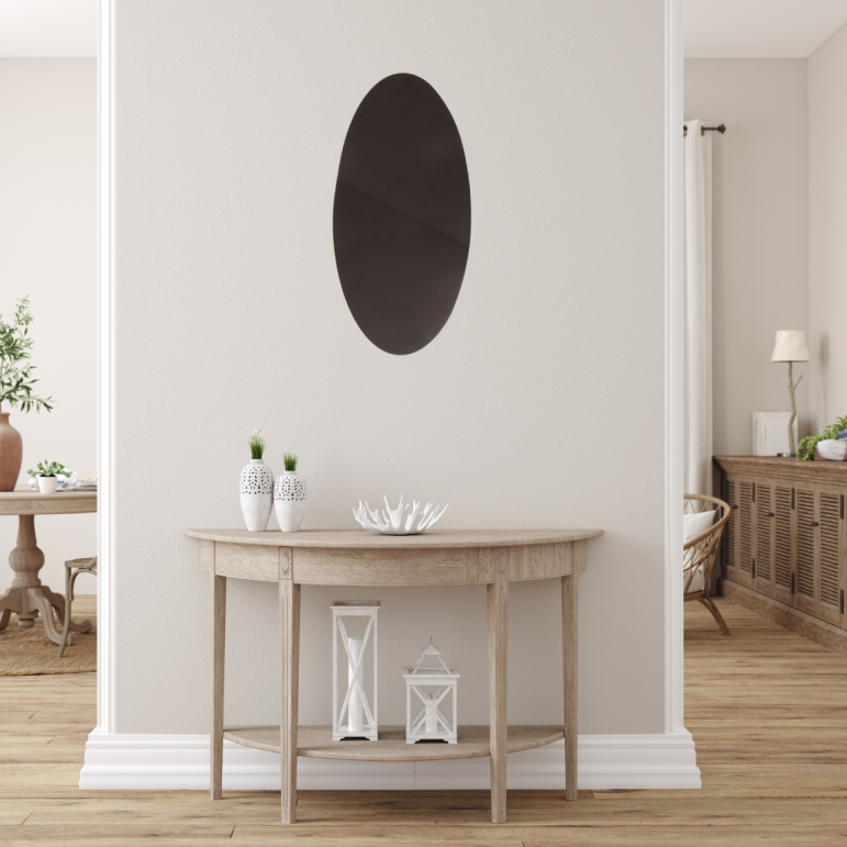 Detail van de zwarte Piatto wandlamp van Chericoni. Perfect voor een moderne uitstraling in elke ruimte.
