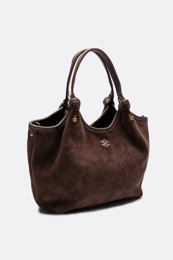 Pienza camoscio borsa 100% vera pelle Made in Italy - Barone Firenze