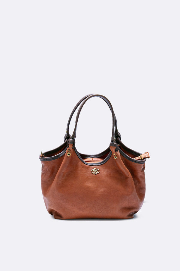 Pienza Borsa Vegetale Donna 100 % vera pelle Made in Italy- Barone Firenze