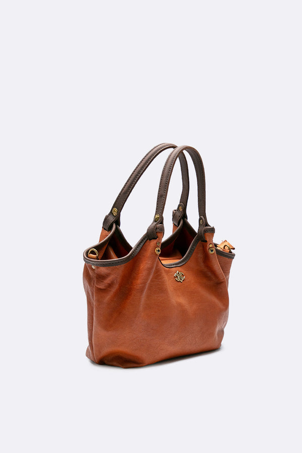 Pienza Borsa Vegetale Donna 100 % vera pelle Made in Italy- Barone Firenze