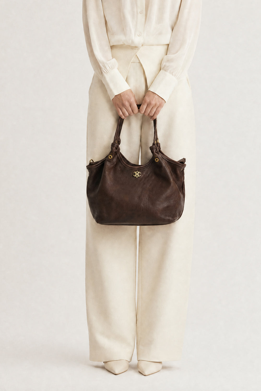 Pienza Borsa Vegetale Donna 100 % vera pelle Made in Italy- Barone Firenze