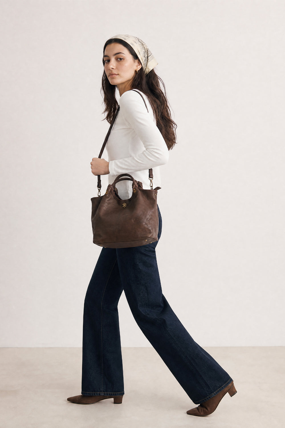 Pienza Borsa Vegetale Donna 100 % vera pelle Made in Italy- Barone Firenze
