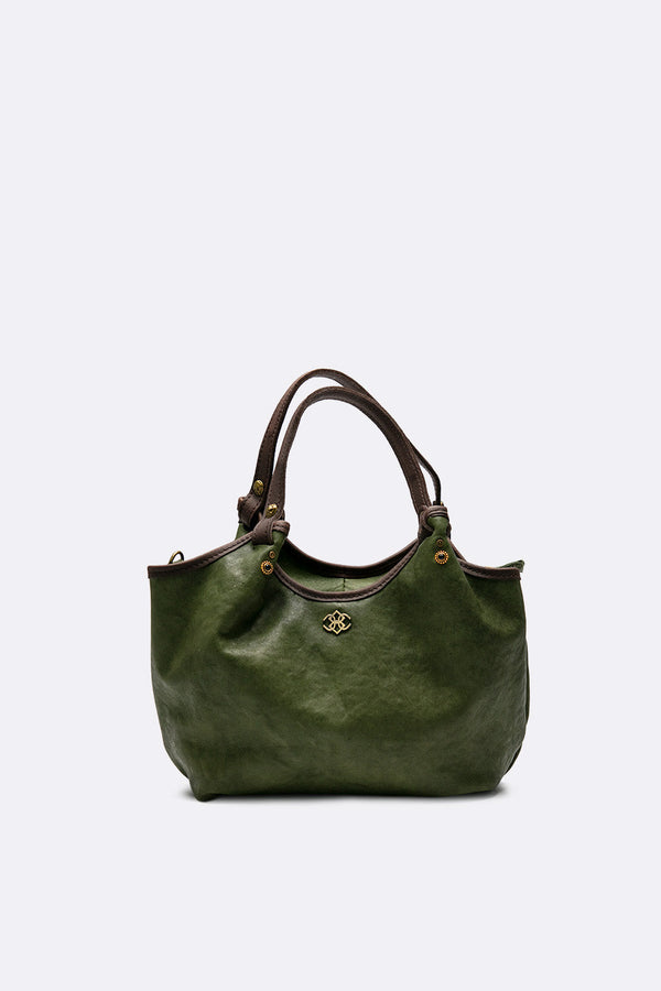 Pienza Borsa Vegetale Donna 100 % vera pelle Made in Italy- Barone Firenze