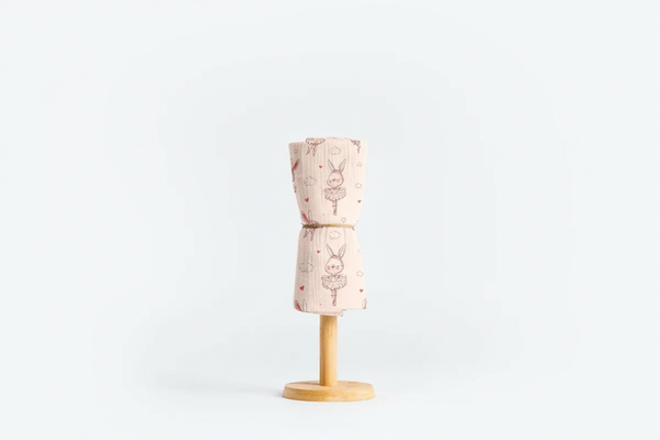 Children's Premium Muslin Tetra Diaper 65x65cm - Pink Ballerina