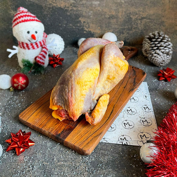 Christmas Guinea Fowl Stuffed with Girolles