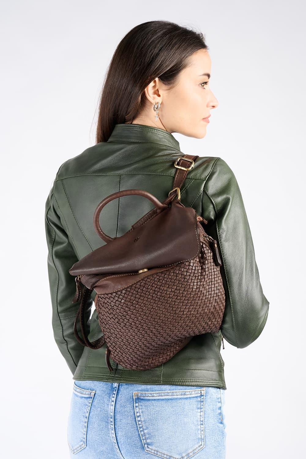 Zaino Pisa donna 100% vera pelle Made in Italy - Barone Firenze