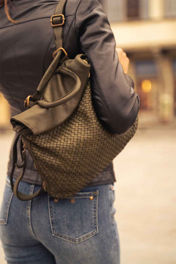 Zaino Pisa donna 100% vera pelle Made in Italy - Barone Firenze