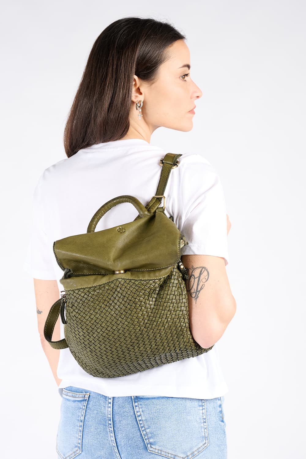 Zaino Pisa donna 100% vera pelle Made in Italy - Barone Firenze