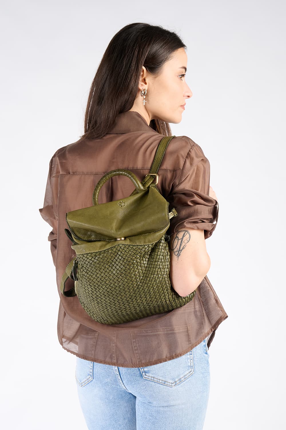 Zaino Pisa donna 100% vera pelle Made in Italy - Barone Firenze