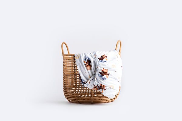 Fitted Sheet - Bear in a Boat