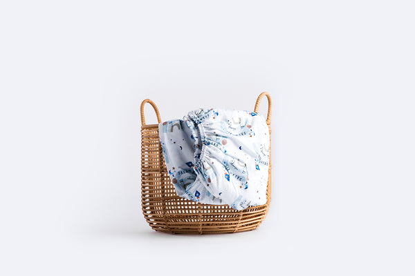 Fitted Sheet - Rocket and Rainbow