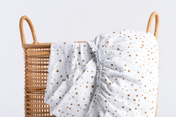 Fitted Sheet - Brown Stars