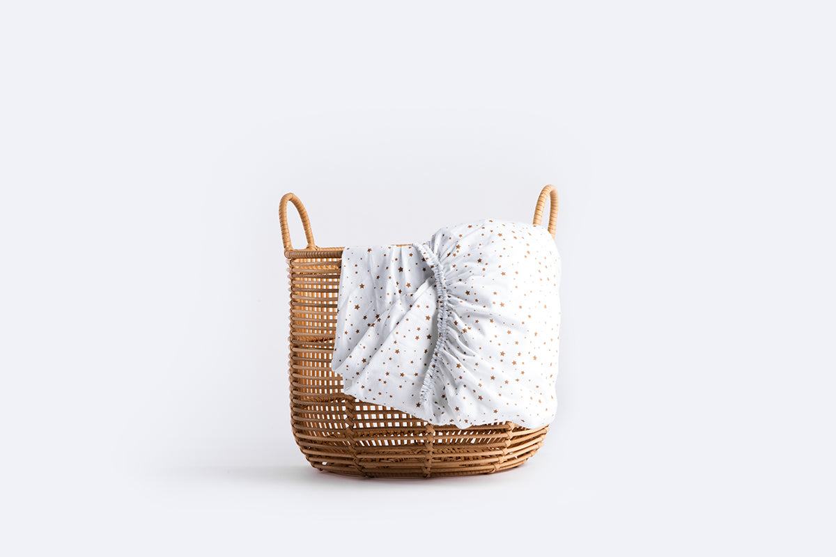 Fitted Sheet - Brown Stars
