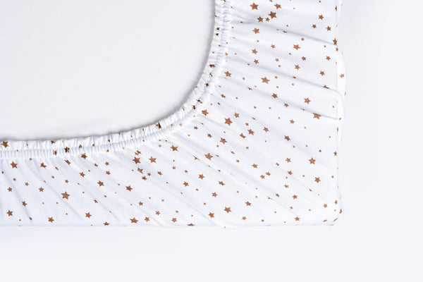 Fitted Sheet - Brown Stars