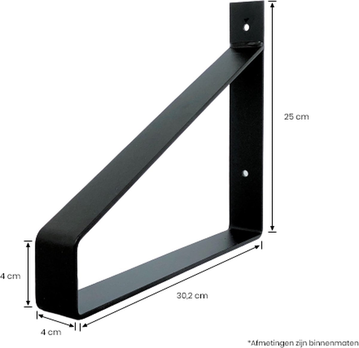 The Industrial Shelf Brackets XL Matte Black - 30 cm