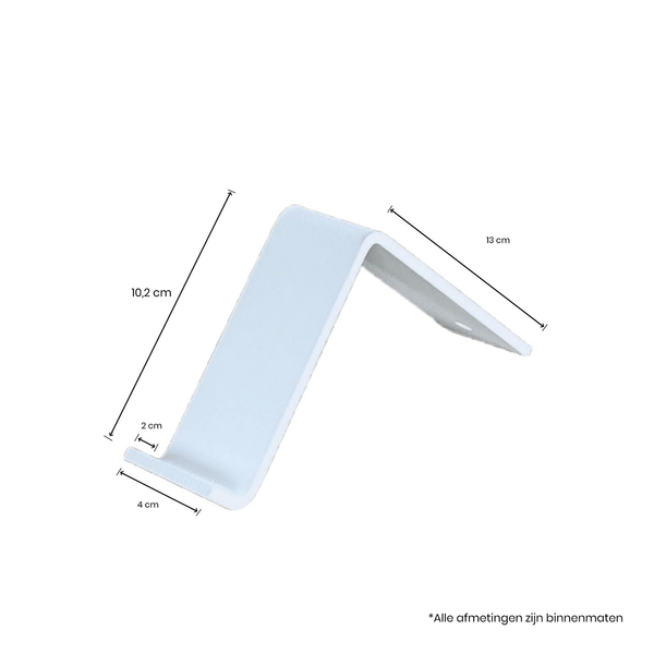 The Industrial L-Shaped Shelf Brackets Matte White – 10 cm