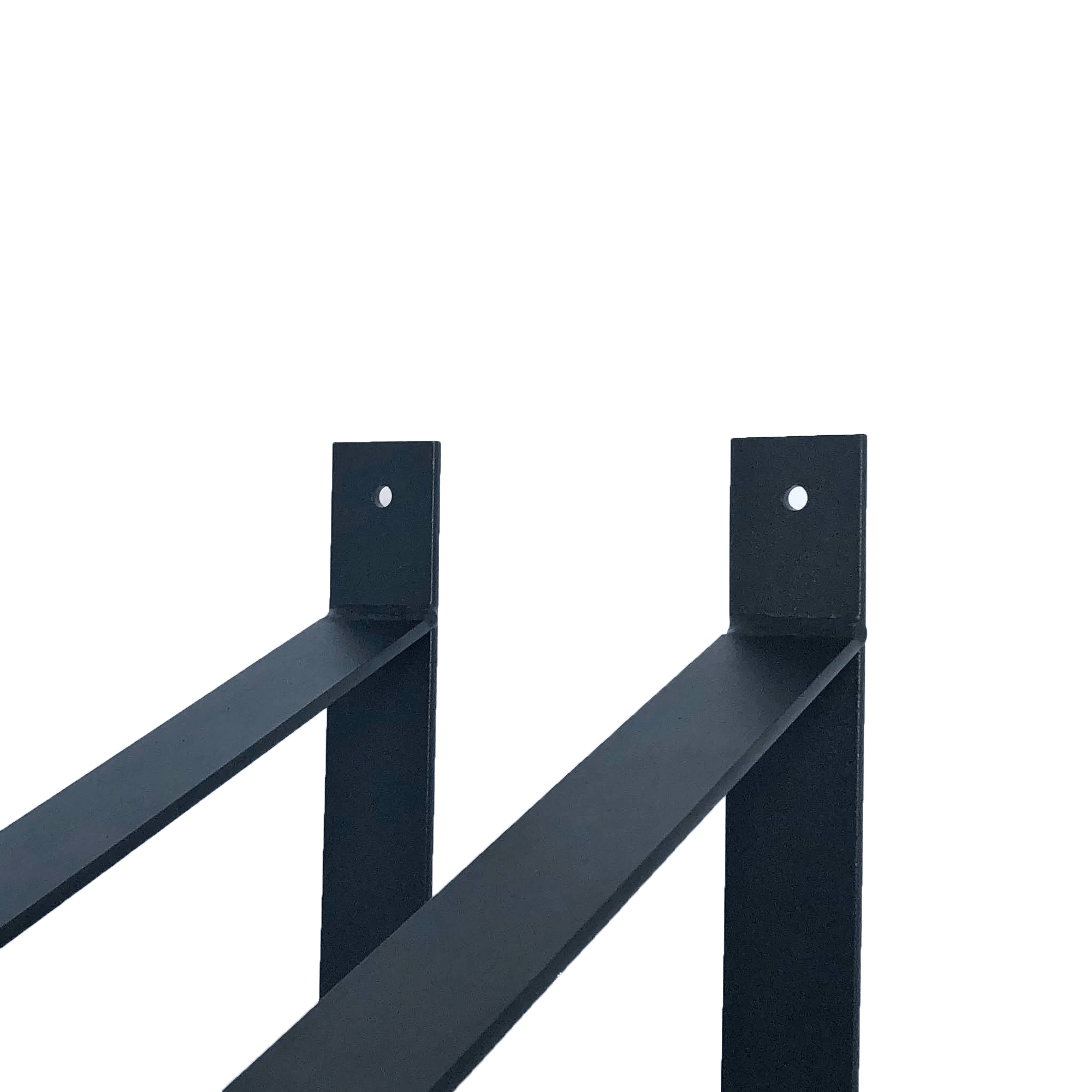 The Industrial Shelf Brackets XL Matte Black - 40 cm