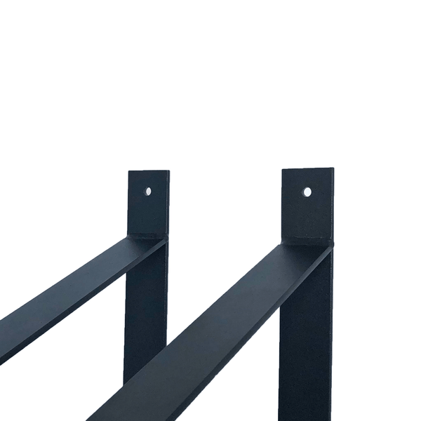 The Industrial Shelf Brackets XL Matte Black - 40 cm
