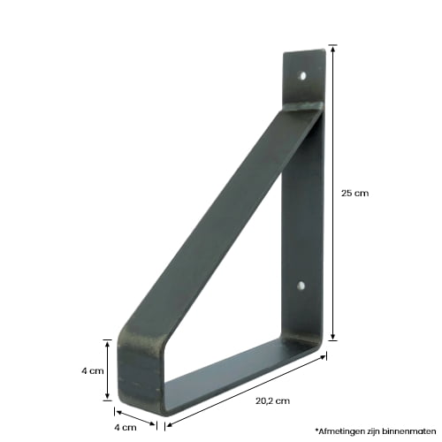 The Industrial Shelf Brackets Matte Finish - 20 cm