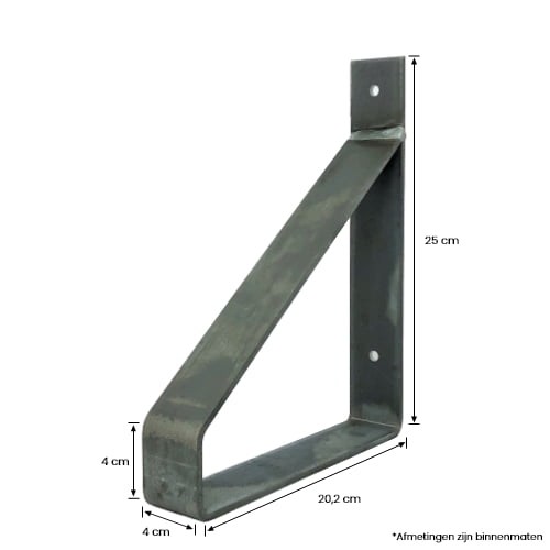 The Industrial Shelf Brackets Without Coating - 20 cm