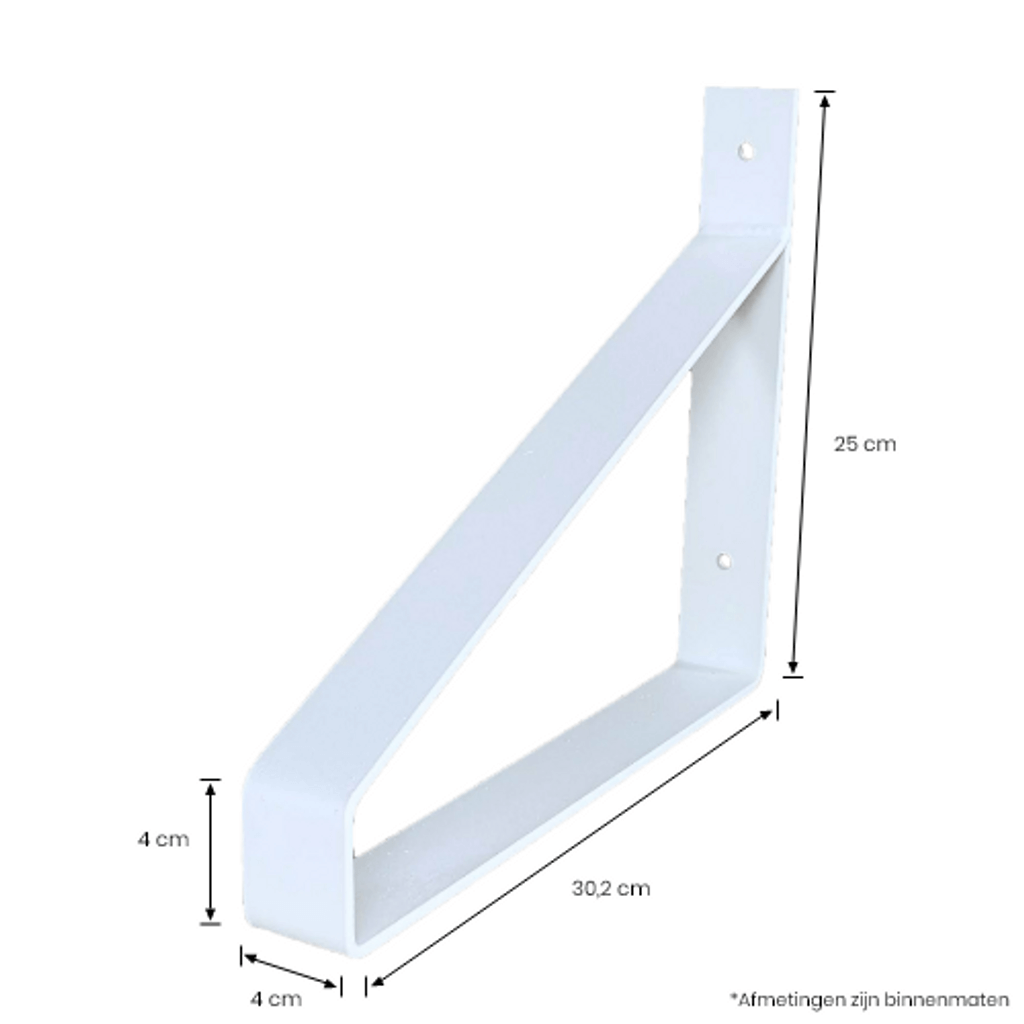 De Industriële Plankdragers XL Mat Wit - 30 cm