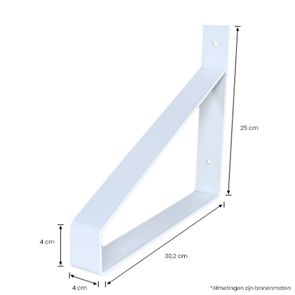 De Industriële Plankdragers XL Mat Wit - 30 cm