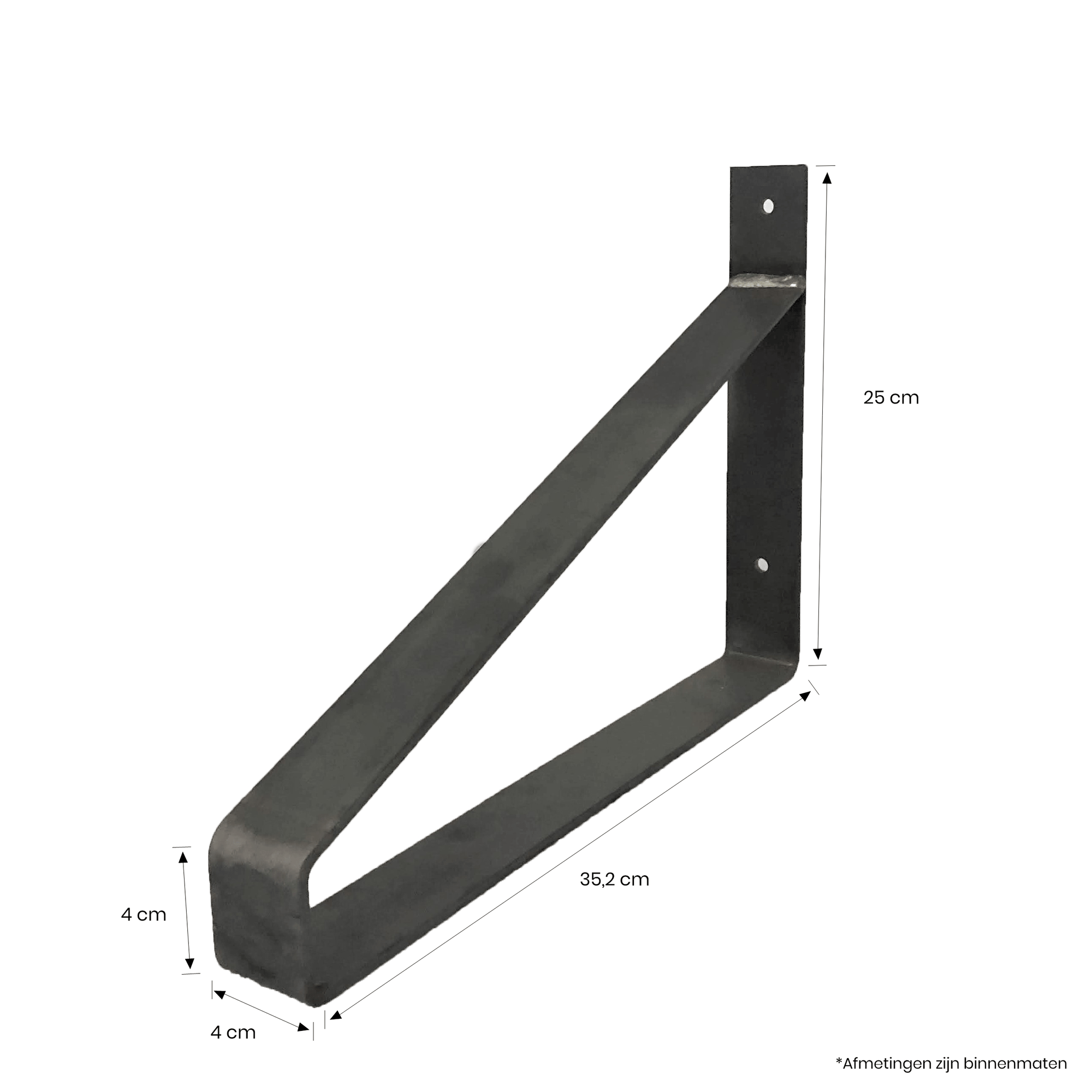 The Industrial Shelf Brackets XL Without Coating - 35 cm