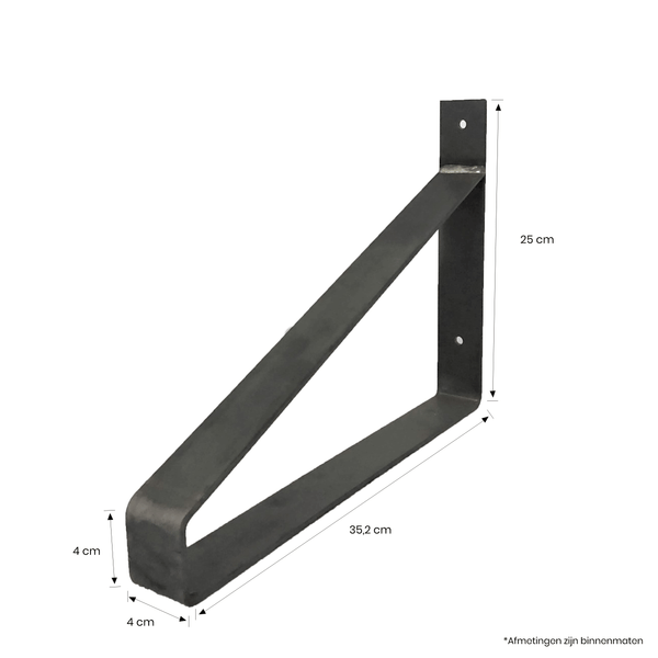 The Industrial Shelf Brackets XL Without Coating - 35 cm