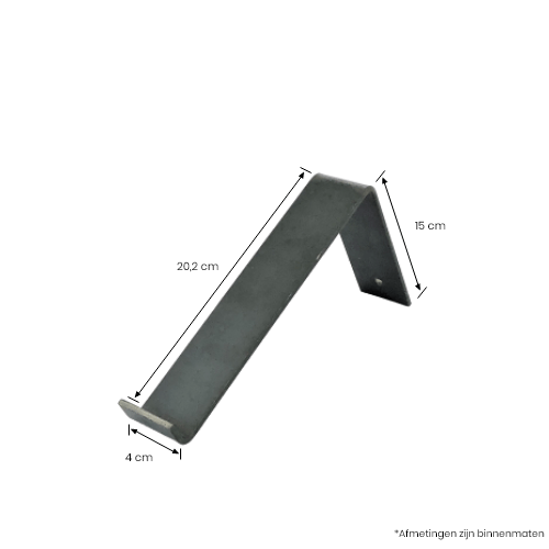 The Industrial L-Shaped Shelf Brackets Matte Clear – 20 cm
