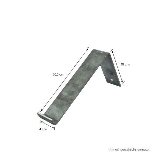 De Industriële Plankdragers L-vorm Zonder coating – 20 cm