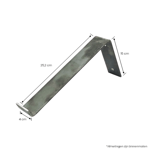 De Industriële Plankdragers L-vorm Zonder coating – 25 cm