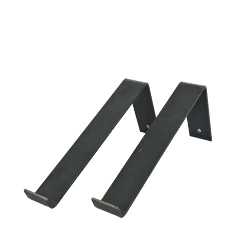 The Industrial L-Shaped Shelf Brackets Matte Raw – 25 cm