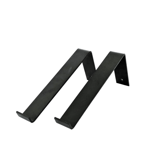 The Industrial L-Shaped Shelf Brackets Matte Black – 25 cm
