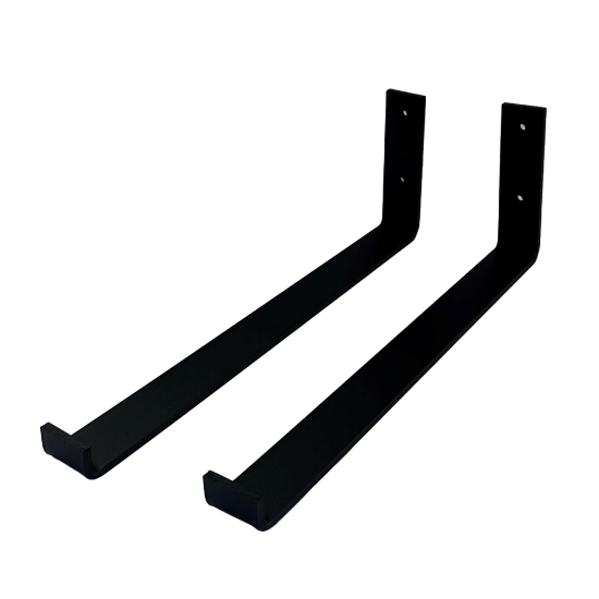 Supporti per mensole L industriali UP Nero Opaco – 40 cm