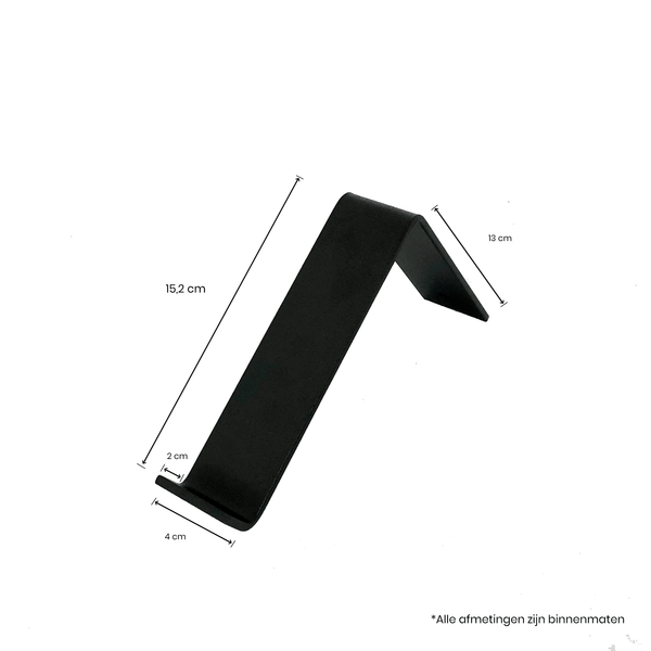 The Industrial L-Shaped Shelf Brackets Matte Black – 15 cm