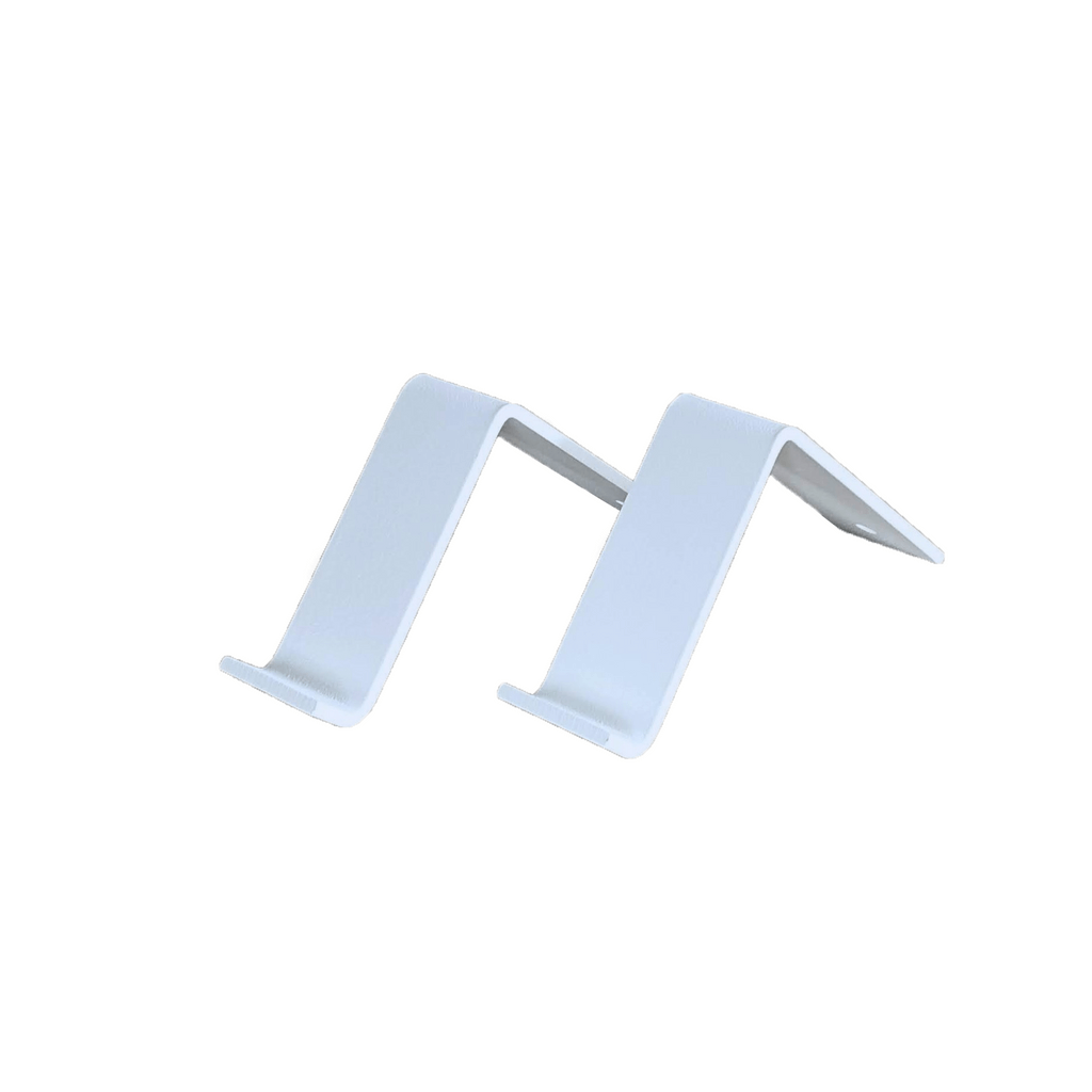 The Industrial L-Shaped Shelf Brackets Matte White – 10 cm