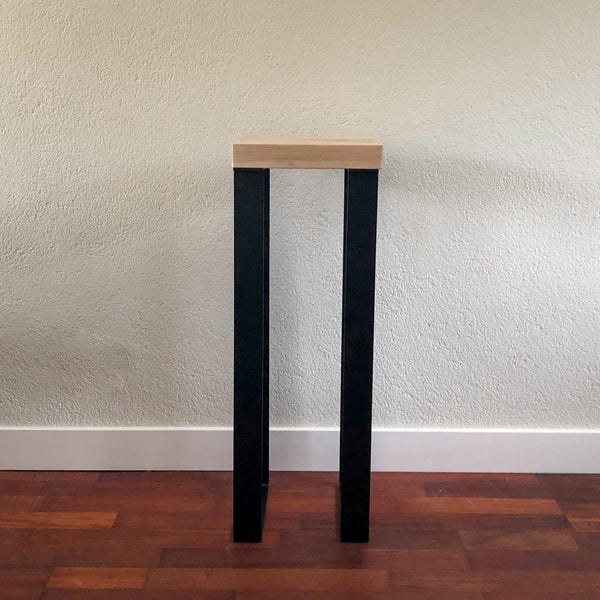Table d'appoint intelligente – Table de plante noire mate haute